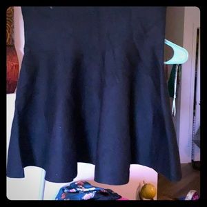 Black stretchy flare skirt